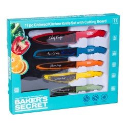 Baker's Secret - 11 kusová sada farebných kuchynských nožov