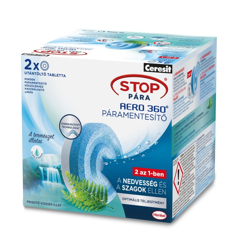 Náhradné tablety do Ceresit Stop - " Osviežujúci vodopád" - 2 x 450 g