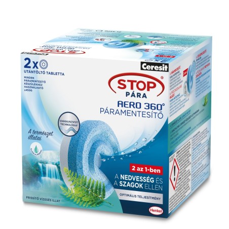 Náhradné tablety do Ceresit Stop - " Osviežujúci vodopád" - 2 x 450 g