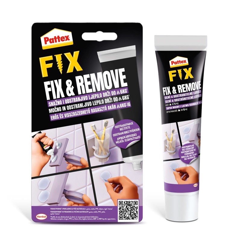 Pattex Fix & Remove tekuté lepidlo – odstrániteľné – 44 g
