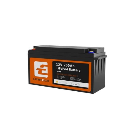 LiFePO4 batérie pre solárne systémy 12,8 V 200 Ah TE12200 LITHTECH Bluetooth, BMS, IP66