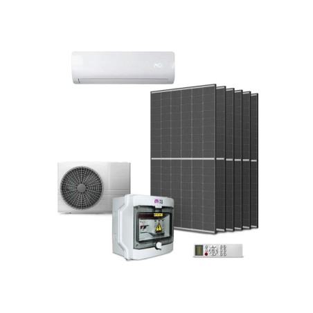 GETI GKH12K 3,5kW hybridná klimatizačná súprava, 6x 450W panel, DC rozvádzač