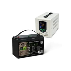 Záložný zdroj GETI GEP500LF sínusový 500 W (800 VA) + batéria LiFePO4 100 Ah