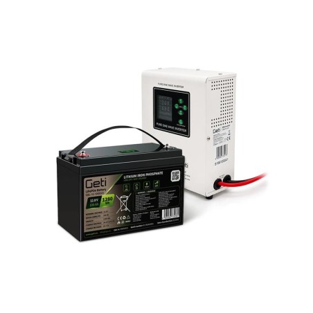 Záložný zdroj GETI GEP301LF, sinusový, 300 W (500 VA) + batéria LiFePO4 100 Ah