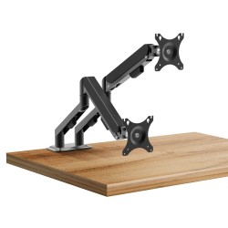 Monitor& TV konzola - s dvojtým ramenom, teleskopická - s pripevnením na stôl - 62 cm, 30"