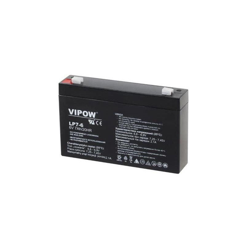 Batéria olovená 6V 7Ah VIPOW BAT0207