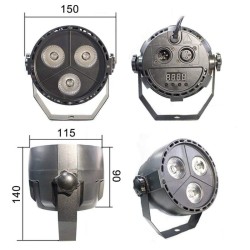 Danel QP-12 Mini LED PAR 12W RGBUV 4v1