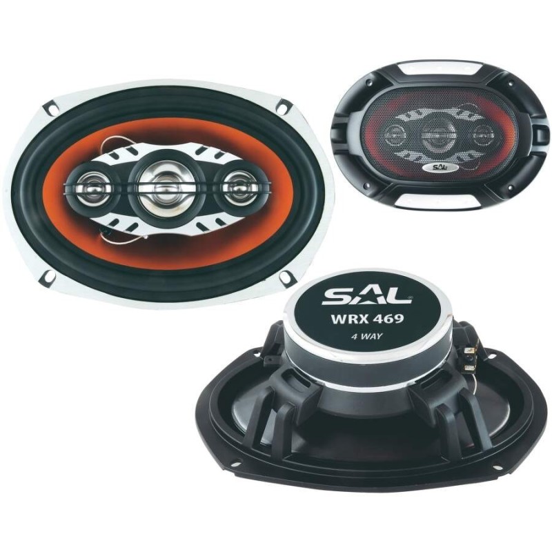 Reproduktory do auta oválne, 6x9" (veľký ovál), 4 pásmový, 4ohm, 260W - pár
