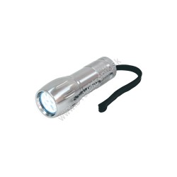 LED batériové svietidlo do ruky, kovové, 9 LED MFL 022