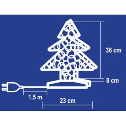 Vianočný stromček ratanový svietiaci 230V - dekorácia