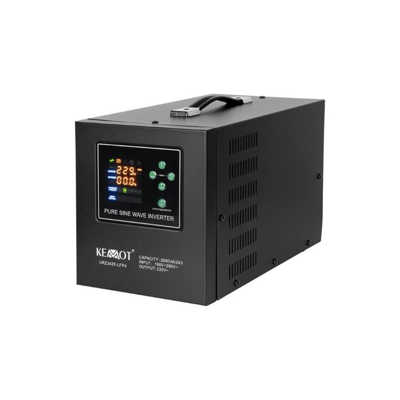 Zdroj záložný KEMOT PROsinus-2600/24-LFP4 24V 230V 2600VA 1800W Black URZ3429-LFP4