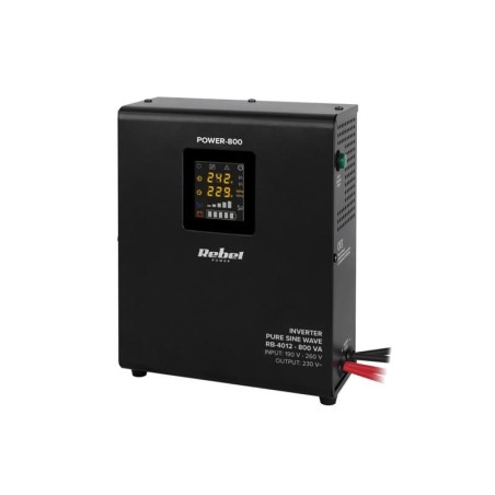 Zdroj záložný REBEL POWER-800 12V 230V 800VA 500W Black nástenný