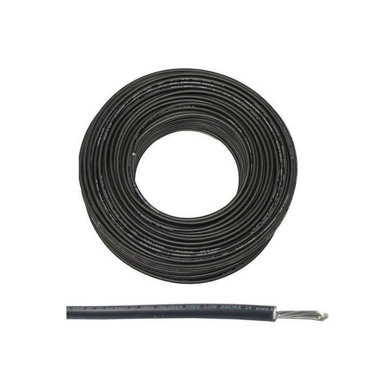 Solárny kábel 10mm2, 1500V, čierny, 100m