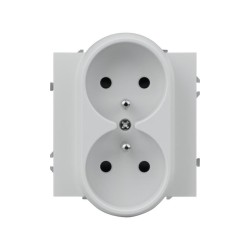 Dvojitá zásuvka DPM MOXY MOX1029W, biela