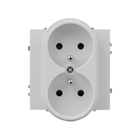 Dvojitá zásuvka DPM MOXY MOX1029W, biela