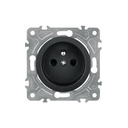 Zásuvka ELECTROMALT OVAL OVA1011B čierna