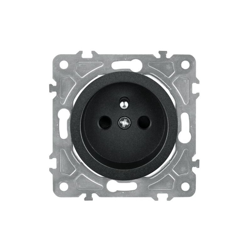 Zásuvka ELECTROMALT OVAL OVA1011B čierna