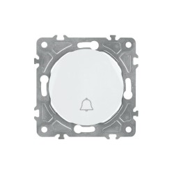 Zvonkový spínač ELECTROMALT OVAL OVA1020W, biely