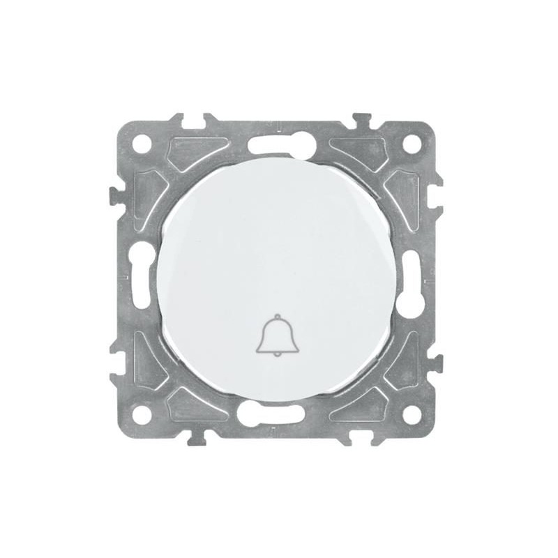 Zvonkový spínač ELECTROMALT OVAL OVA1020W, biely