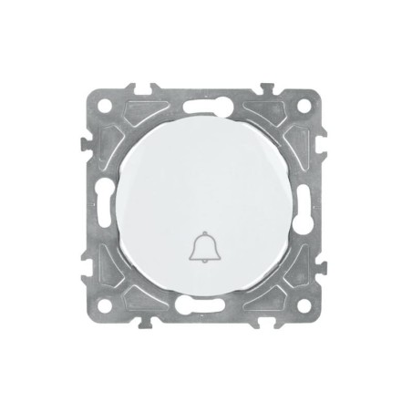 Zvonkový spínač ELECTROMALT OVAL OVA1020W, biely