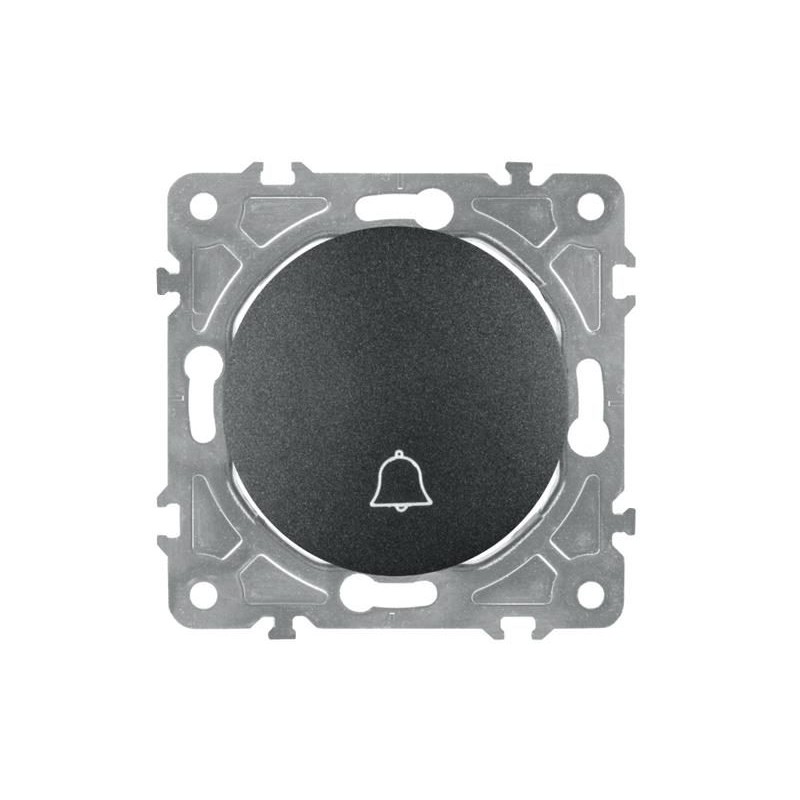 Zvonkový vypínač ELECTROMALT OVAL OVA1020B čierny