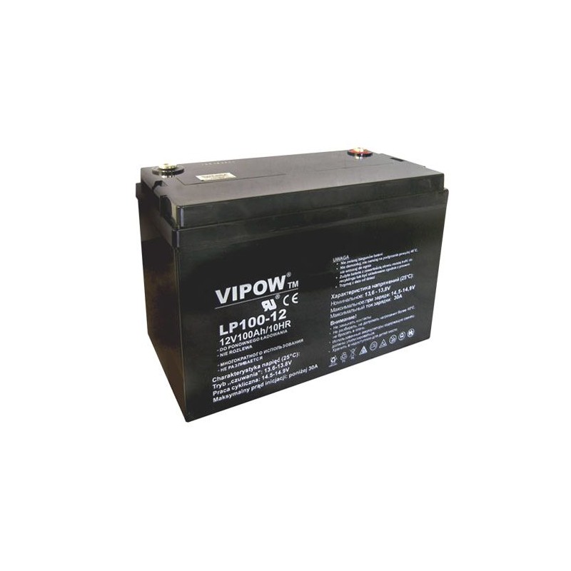 Olovnatá batéria VIPOW BAT0225 12 V 100 Ah