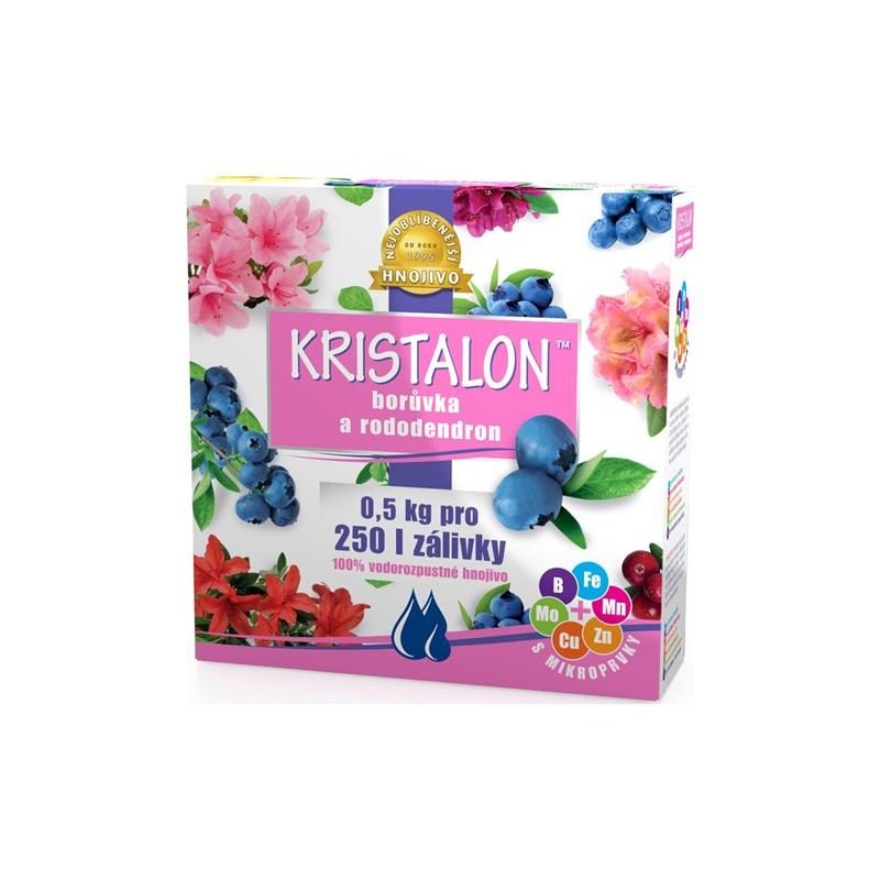 Kryštalické hnojivo pre čučoriedky a rododendrony KRISTALON 0,5 kg