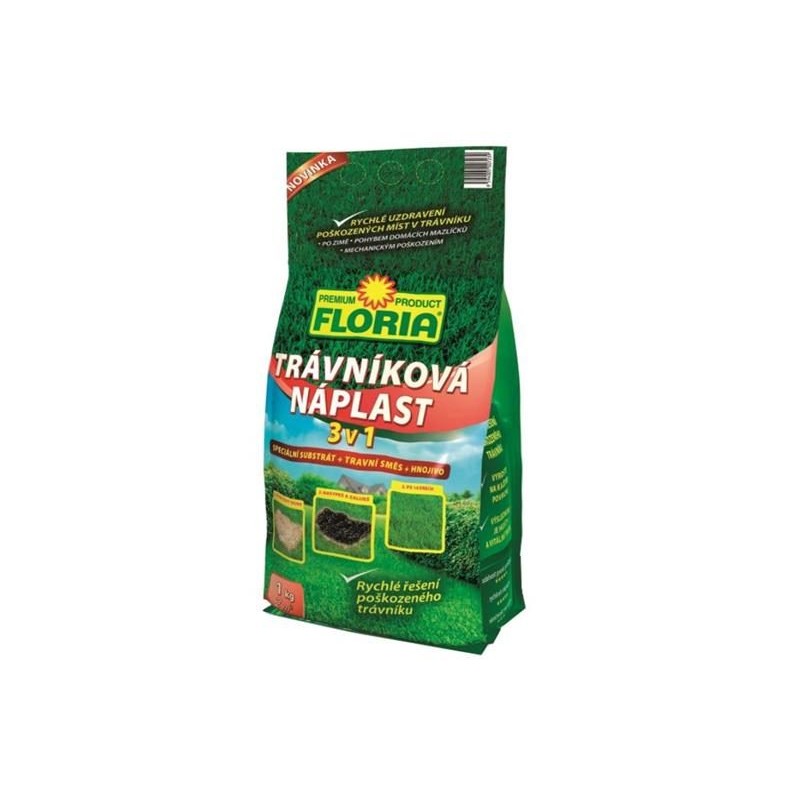 Trávniková náplasť FLORIA 3 v 1, 1 kg