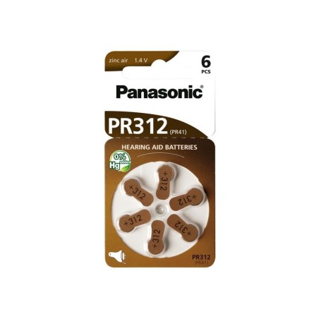 Batérie do načúvacieho prístroja PANASONIC AZ312/PR312, 6 ks