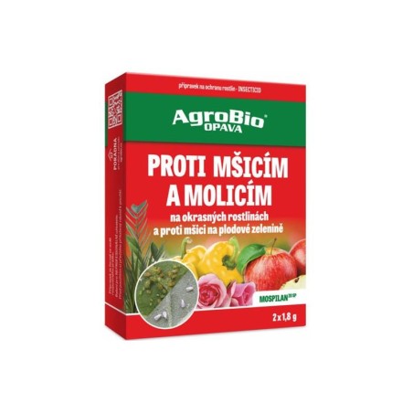 Prípravok proti voškám a moliciam AGROBIO PROTI Mospilan 20 SP 2x1,8 g