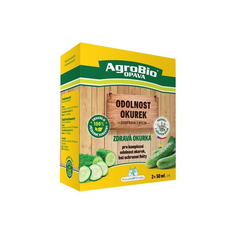 Prípravok na posilnenie odolnosti uhoriek AGROBIO Zdravá uhorka 2x50 ml