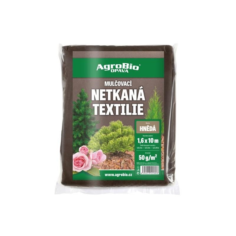 Mulčovací hnedá netkaná textília AGROBIO 1,6 × 10 m