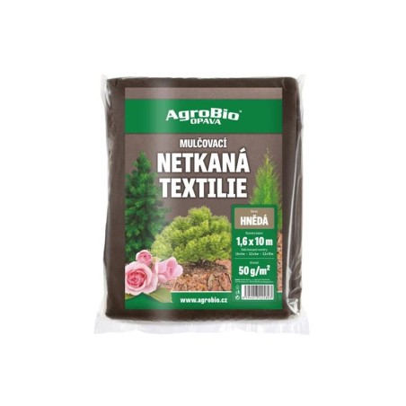 Mulčovací hnedá netkaná textília AGROBIO 1,6 × 10 m