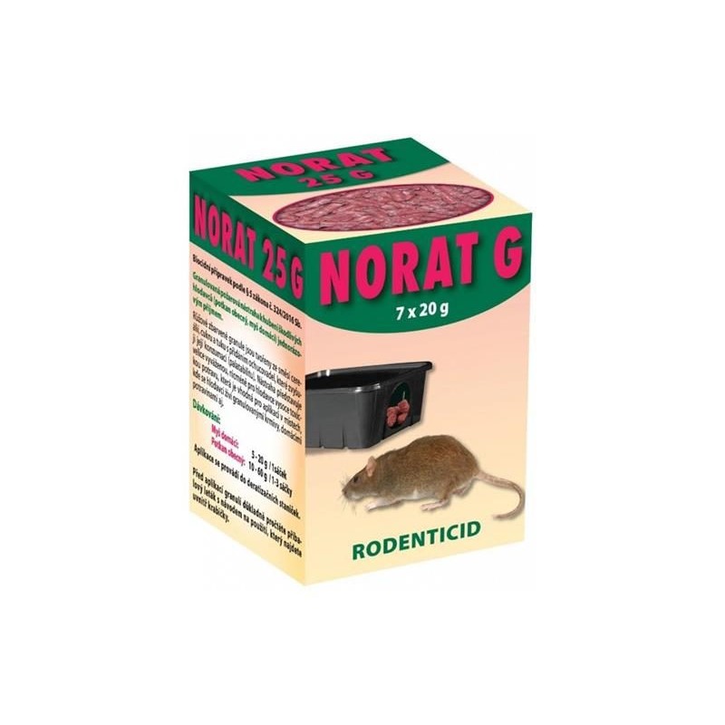 Granule proti myšiam, potkanom a krysám AGROBIO Norat G 140 g