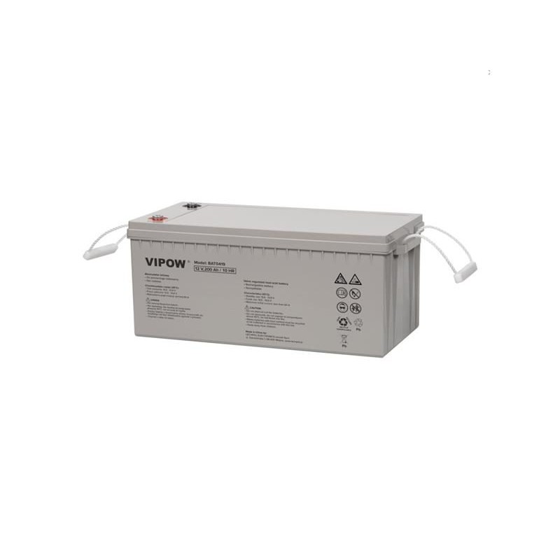 Olovená gélová batéria VIPOW BAT0419 12 V 200 Ah