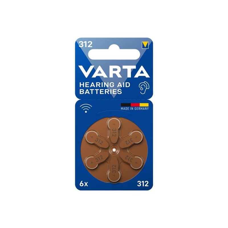 Batérie do načúvacích prístrojov VARTA PR41/312, 6 ks