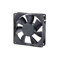 Ventilátor 80 × 80 × 25 mm, 12 V, 0,15 A, 2500 ot./min