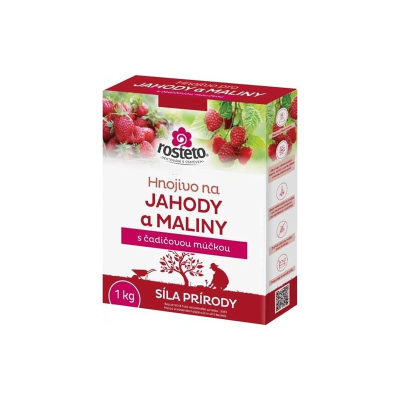 Hnojivo pre jahody a maliny ROSTETO s bazaltovou múčkou 1 kg