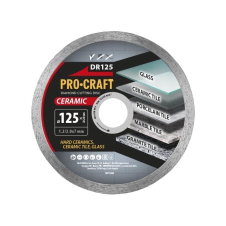 Diamantový rezací kotúč PROCRAFT DR125 Ceramic 125 mm