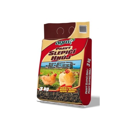 Organické hnojivo AGRO CS Pravý kurací trus 3 kg