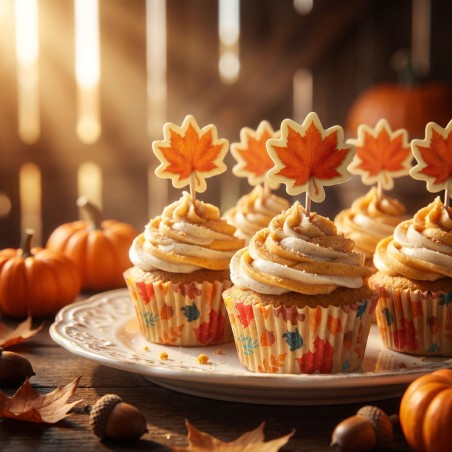 Sada papierových košíčkov na muffiny – s paličkami – 24 + 24 ks