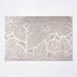 Prestieranie – vzor listov – PVC – 45 × 30 cm – strieborné