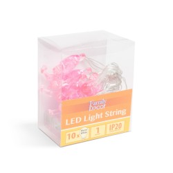 LED svetelná reťaz - flamingo - 1,1 m - 10 LED - teplá biela - 3 x AA