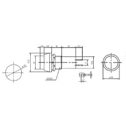 Prepínač tlačidlo okrúhle OFF-(ON) 250V/1A zelené