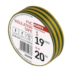 Páska izolačná PVC 19mm/20m zelenožltá EMOS 1ks