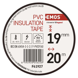 Páska izolačná PVC 19mm/20m hnedá EMOS 1ks