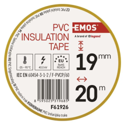 Páska izolačná PVC 19mm/20m žltá EMOS 1ks