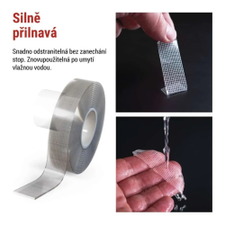 Obojstranná páska NANOGRID 19mm/ 3m transparentná EMOS F6301