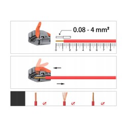 Svorka LXZE64 3x 0,08-4mm s páčkou 10ks