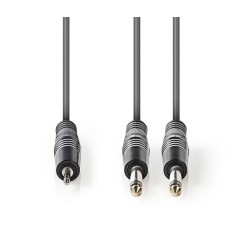 Kábel Jack 3,5mm konektor/2x Jack 6,35mm konektor 3m NEDIS COTH23200GY30